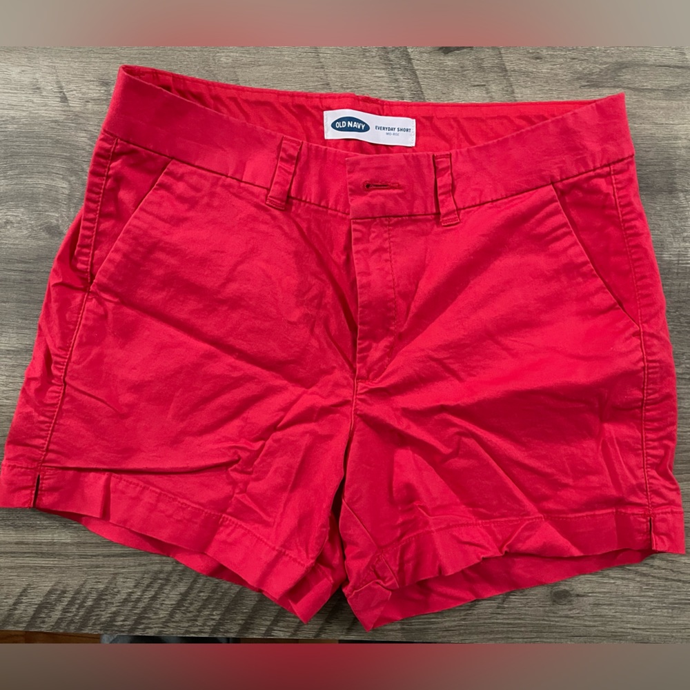 Red Old Navy Everyday Shorts Mid-Rise